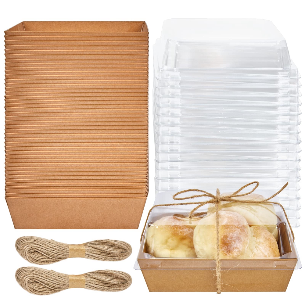 Convenient Takeaway Bento Box for Fast Food Restaurants Made of Food Grade Kraft Paper