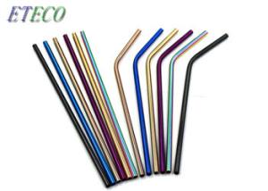 China Kids Straight Rainbow Reusable Straws Non Plastic 304 Stainless Steel factory