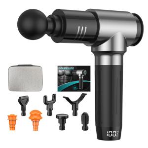 China 4 - Head Rechargeable Carbon Fiber Handheld Massager Gun 6 Hours Working Time factory