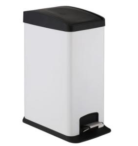 China Stainless Steel Kitchen Garbage Can With Foot Pedal Waste Bin Dustbin for Office factory