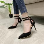 ZM024 New 2020 Summer Ladies High Heel Sandals Double Strap Sexy Cat Heel Women