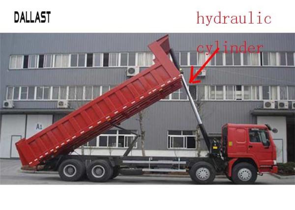 Telescopic Long Stroke Hydraulic Cylinder Trunnion Mounting Style For Semi -