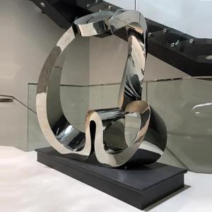 China Outdoor Abstract 316 Stainless Steel Statue Mirror Polished factory