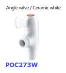 Kitchen Ceramic White Chrome Plated Plastic Angle Valve
