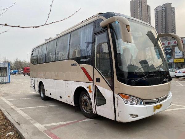 Used Kinglong Bus Model XMQ6802 32 Seats Steel Chassis Left Hand Drive Used Tour