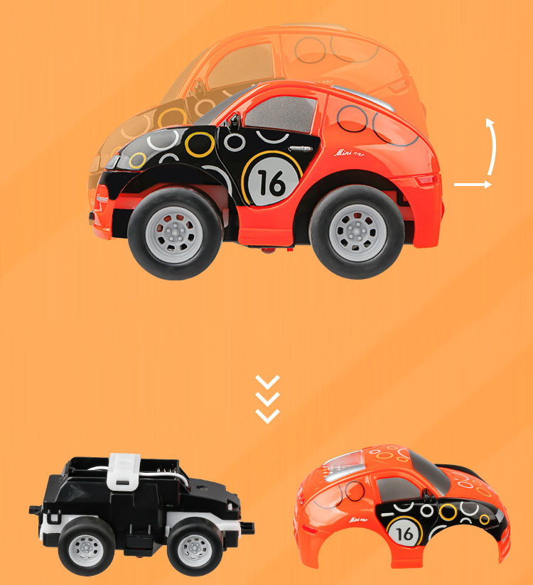 Four-Way Wireless Remote Control Off-Road Vehicle Models for Children's Cartoon Toy Cars