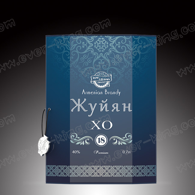 Custom Handle Luxure Handmade Leather Box for Liquor Gift Packaging