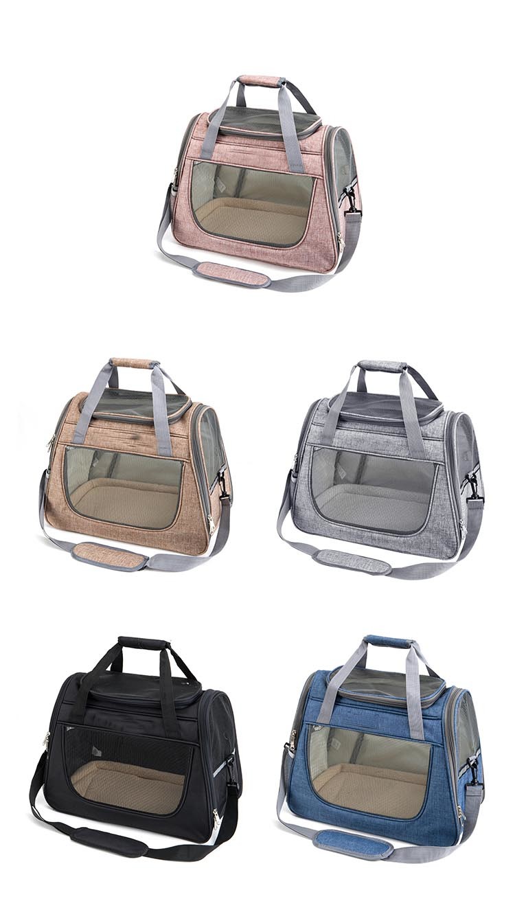 Soft Sided Air Large Pet Carrier Travel Bag Tote Purse 45L×25W×34H cm
