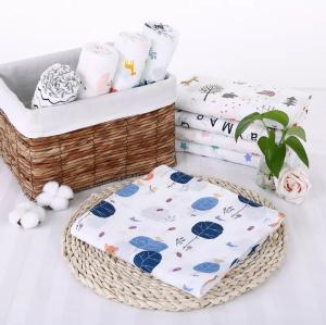 China OEKO TEX Muslin Swaddle Blankets100 Certified Quick Dry For Baby Nursing factory