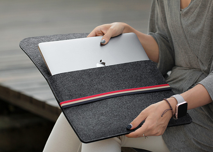 Most Popular Trendy Concise Style felt laptop bag , Business Briefcase Fashion Felt Notebook Case