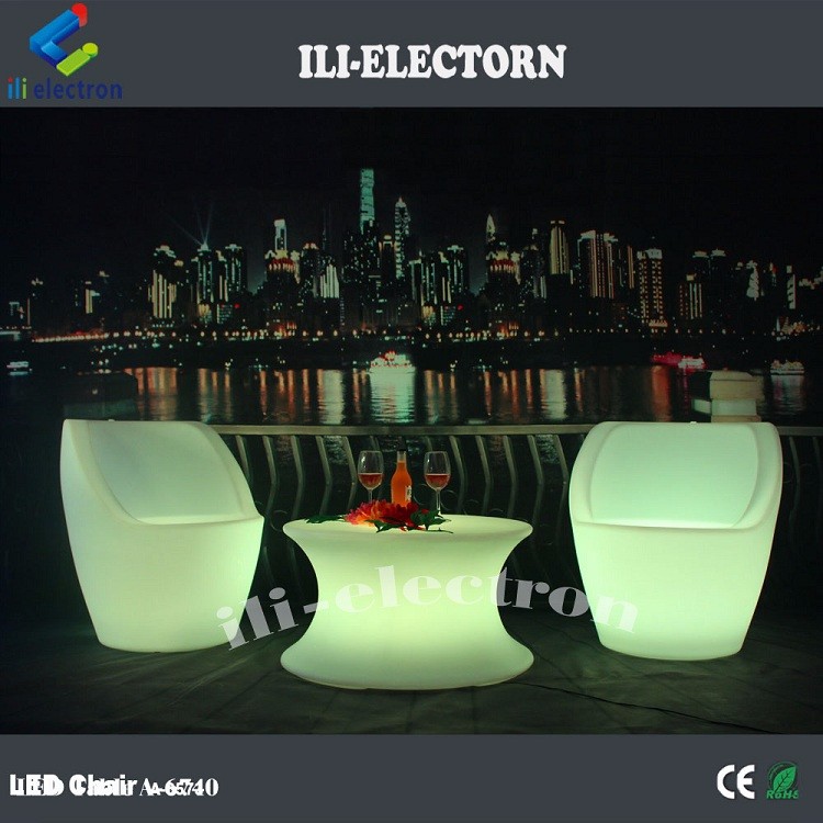 Rechargeable LED Glow Furniture Chair Waterproof For Event Night Club
