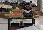 Custom Color Dustbin Shopping Centre Decorations Fiberglass Bear Statue