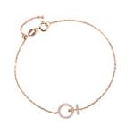 0.10ct 18K Gold Diamond Bracelets Only Beautiful Girls Rose Gold