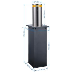 China IP54 Automatic Rising Bollards Dia 220mm Electric RS485 Interface factory