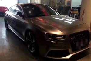 China Battle Ash Gray metallic thin Gloss Car Vinyl Wrap moisture proof factory