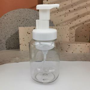 China 450ml Round Edge Square Plastic PET Foam Pump Bottle For 3cc 58mm Foam Pump Soap Dispenser factory