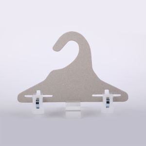 Recycled Paper Pants Hangers with Clips , Cardboard Clothes Hangers Customizable