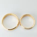 Glossy ODM Men18 Engagement Gold Ring Designs For Couple