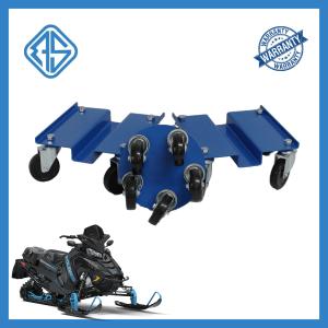 China Portable Auxiliary Heavy Duty Snowmobile Dolly Cart 8 Inch Plate Rubber Wheel factory