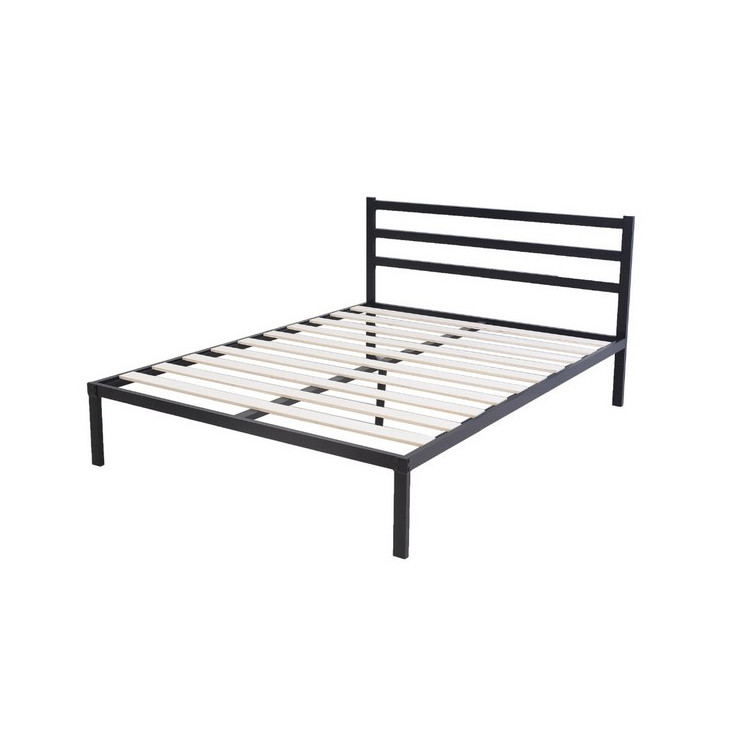 Easy Install Wooden Slat Bed Frame With Mattress And Trundle For Home Guest