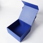 Custom Size Blue Magnetic Folding Box Paper Gift Packaging Box For Wine Bottle