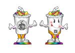 Outdoor Large Size Fiberglass Resin Statues Advertising Drinks Cup Sculpture