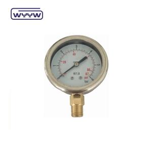China 2.5&quot; Glycerine Filled Engine Oil Pressure Gauge 2.5% Accuracy factory