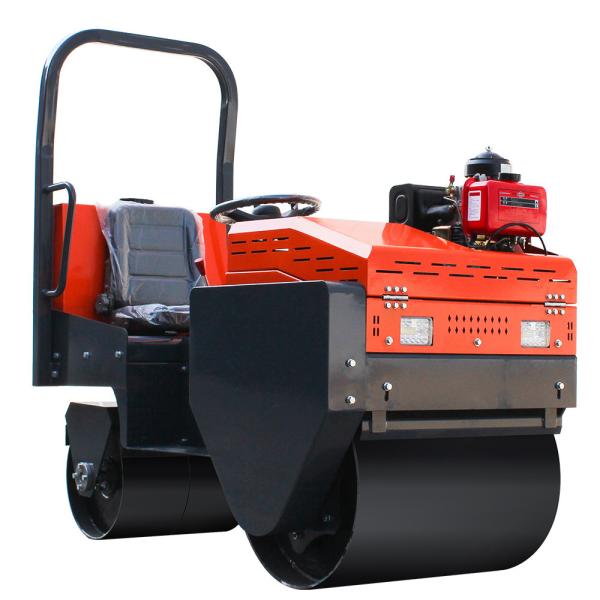 Road Construction Double Drum Roller 850kg Impact Compactors with 45L Water Tank