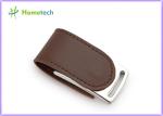 Leather Usb Disk Custom Metal PU 4GB 8GB Pendrive 64MB To 32GB
