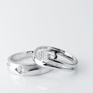 China Heart Design Men18.5 Women11 Anniversary Couple Rings factory