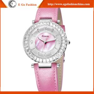 China KM03 Fashion Jewelry Luxury Rhinestone Watch for Woman Female KIMIO Leather Quartz Watch factory