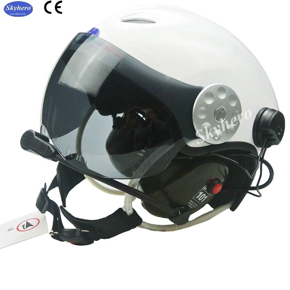En 966 Standard Powered Paragliding Helmet Noise Cancel Paramotor Helmet Color Red Black White Blue Paramotor