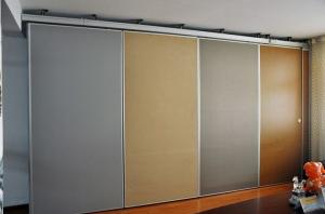 China Commercial Sliding Partition Walls / 65mm Thickness Folding Room Dividers factory