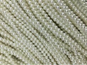 China DIY Handmade Whtie Color 3mm -20mm Round Plastic Pearls Bead Strand factory