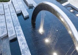 China Semicircle Public Space Stainless Steel Sculptures Decorative For Fountain factory