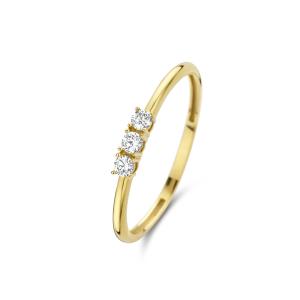 China Monte Napoleone Stella 9K Gold Ring With Zir Conia factory