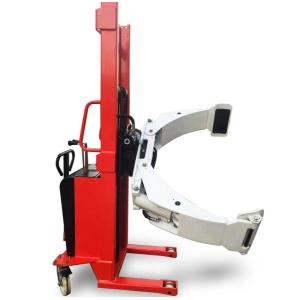350kg 1700mm 1.7m Semi Electric Roll Stacker With Clamp Customized Rotation