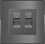 Wall Telephone Socket Rj11 Tempered Glass Frame Multi Color Panel