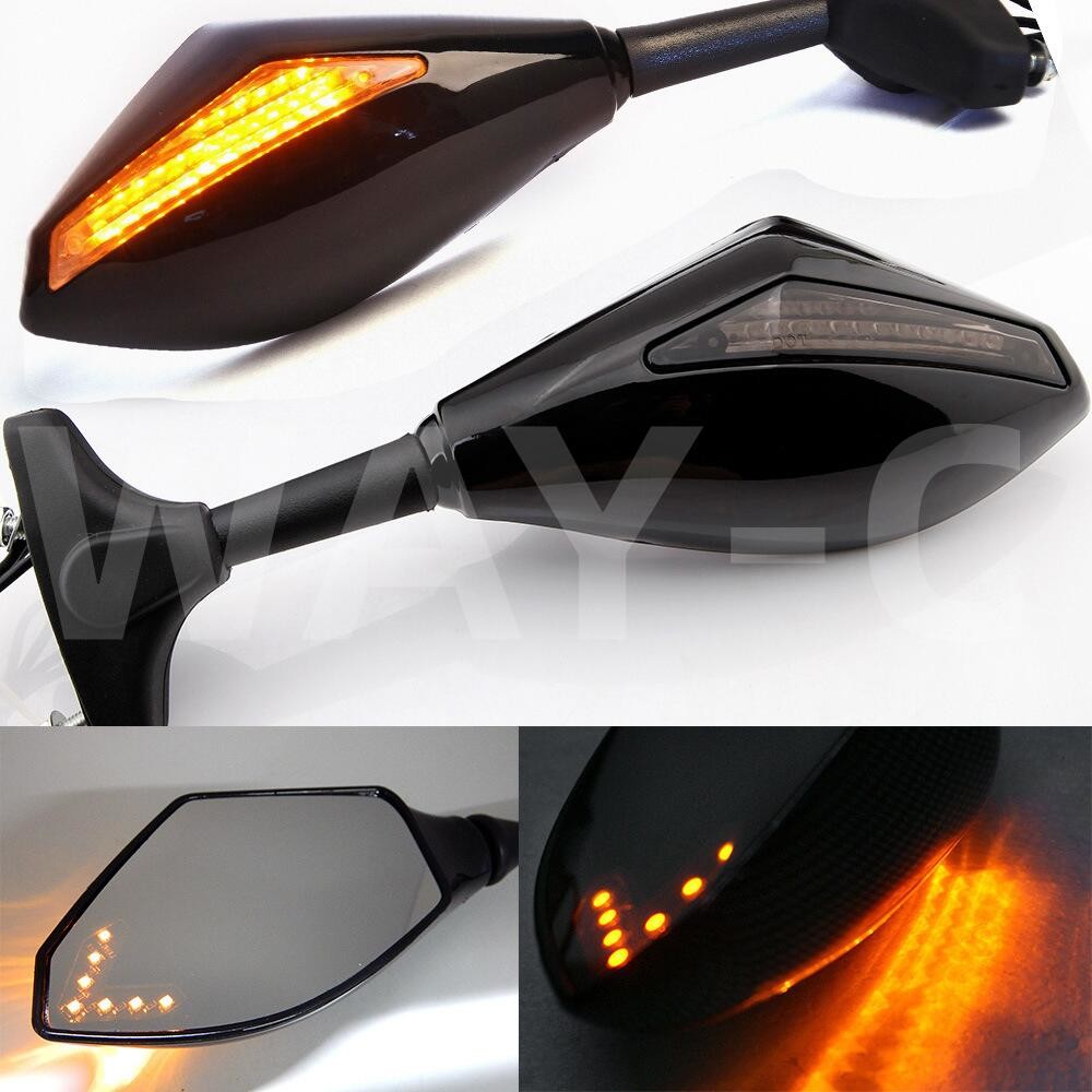 Universal Rearview Motorcycle Side Mirror Glass LED Material