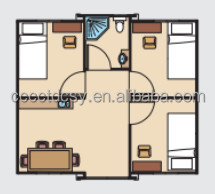 Tiny Portable Flat Pack Container House Wear Resistant Customized