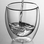 Hot sales glass cup heat-insulated double wall glass cup for tea and coffee