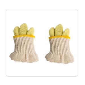 China Yellow Aramid Fiber Cotton Heat Resistant Gloves factory