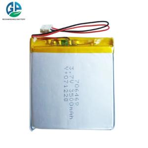 China High Discharge Rate Battery 30CMax60C Rechargeable High Capacity 706469 3.7V 3500mAh Lithium Polymer Lipo Battery For Smart Phone factory