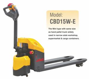 China Electric Pallet Jack With 1500KGS Lifting Capacity , CBD15W-E , Economic Model factory
