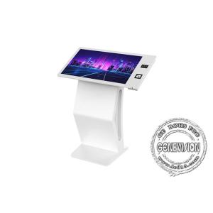 K Base Design 32in 43in Infra Touch Self Checkout Kiosk With QR Code Scanner