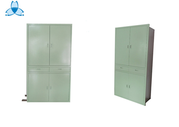 Two Drawer Hospital Medicine Cabinet Thin - Rimmed Without Half Glass Door
