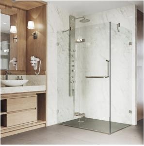 China Nano Corner Glass Shower Enclosure Pivot Folding For Bathroom factory