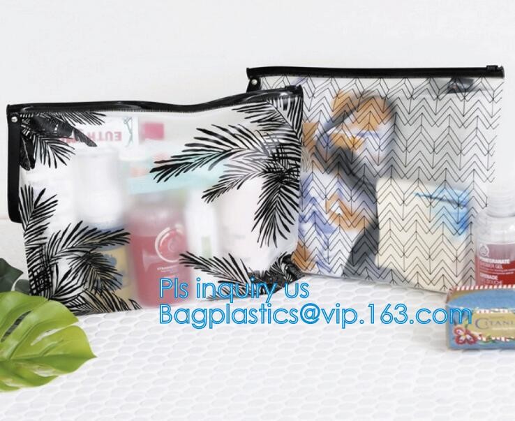 slider LDPE A5 plastic document bag, Zipper slider clear custom undergarment packaging bag, Frosted PVC Swimwear Packing