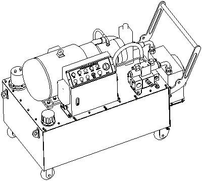 Portable Electric Hydraulic Power Unit , 50 Hz 37 KW Compact Hydraulic Power