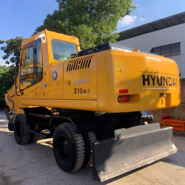 Used Original South Korea hyundai 210W-7 Wheel Excavator Digger High Quality